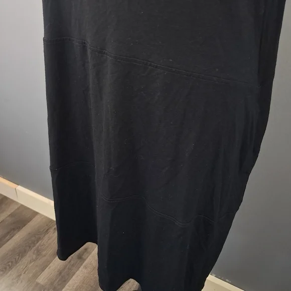 Eileen Fisher Black Short Sleeve Dress With Pockets Size Small - Picture 3 of 7